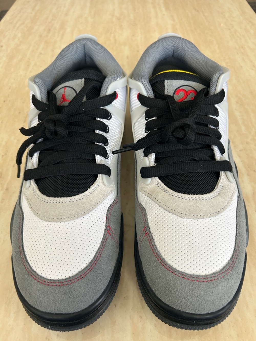 Jordan Men’s Casual Lace-Up Sneakers - White/Gray/Black